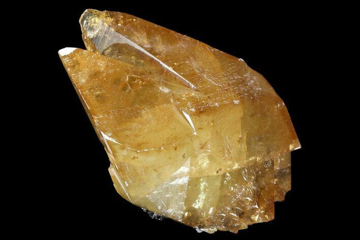 Golden, Twinned Calcite Crystals With Sphalerite - Elmwood Mine #103943